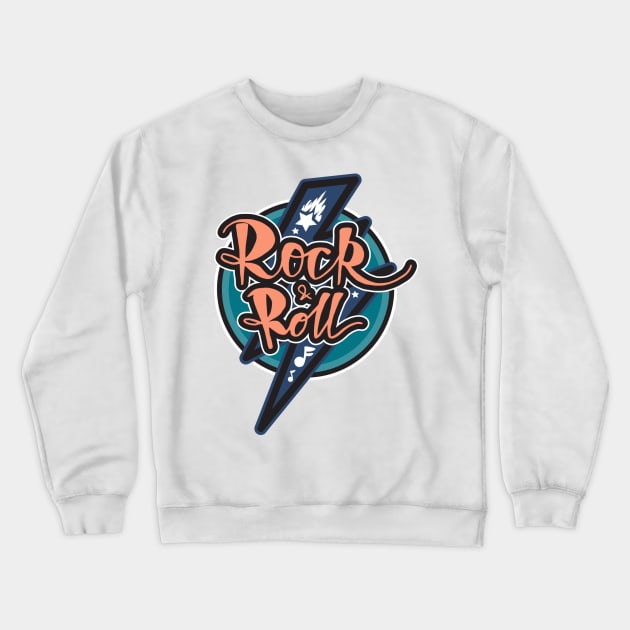 Rock & Roll Crewneck Sweatshirt by Jenex